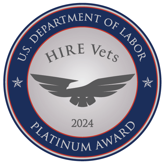 US Dept of Labor - HIRE Vets Medallion - Platinum Award