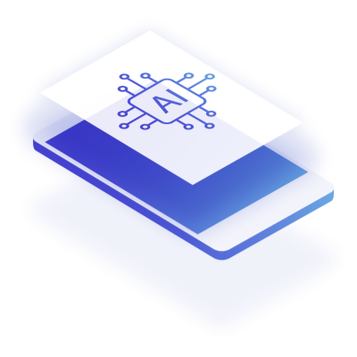 Tablet with AI overlay